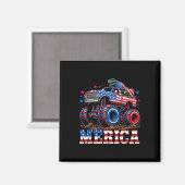 Monster Truck USA Vlag Patriottische Peuters Jonge Magneet (Voorkant / Achterkant)