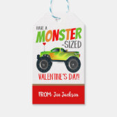 Monster Truck Valentijn Gift Label Cadeaulabel (Voorkant)