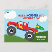 Monster Truck Valentijnsdag Kaart Kinder (voor jon (Voorkant)
