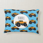 Monster Truck Vehicle - Naam aangepaste laadborden Accent Kussen (Achterkant)