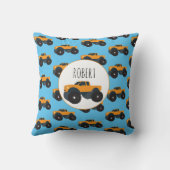 Monster Truck Vehicle - Naam aangepaste laadborden Kussen (Achterkant)