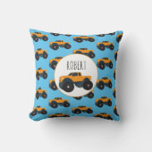 Monster Truck Vehicle - Naam aangepaste laadborden Kussen (Voorkant)