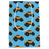 Monster Truck Vehicle Oranje Blue Medium Cadeauzakje (Voorkant)