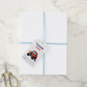 Monster Truck Verjaardag Bedankt Cadeaulabel (Met Touw)