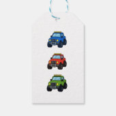 Monster Truck Verjaardag Bedankt Cadeaulabel (Achterkant)
