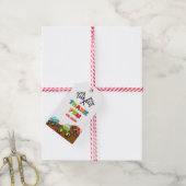 Monster Truck verjaardag Cadeaulabel (Met Touw)