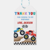 Monster Truck Verjaardag Dank u Cadeau Labels Cadeaulabel (Voorkant)