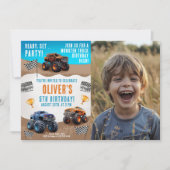 Monster Truck Verjaardag met Foto Kaart (Voorkant)
