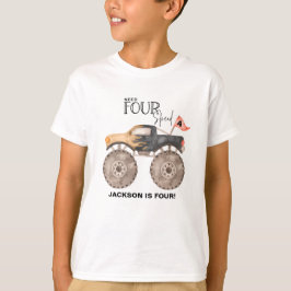 Monster truck verjaardag Need FOUR speed kinder T-shirt