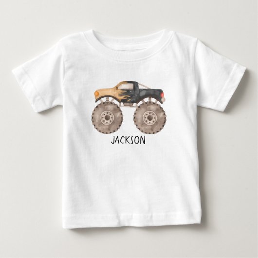 Monster Truck verjaardag T-shirt gepersonaliseerd (Voorkant)
