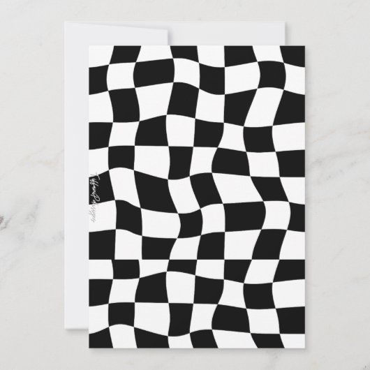 Monster Truck Verjaardag Uitnodiging-Blauwe Haai Kaart (Achterkant)