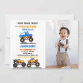 Monster Truck Verjaardag Uitnodigingen Trucks Foto (Voorkant)