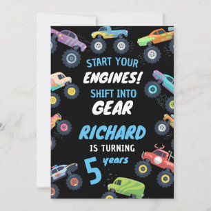 Monster Truck Verjaardagsavontuur voor kinderen Gr Kaart