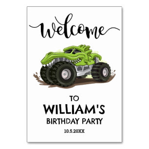 Monster Truck Verjaardagsfeest Minimaal Jongens Ve Kaart