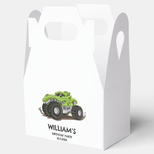 Monster Truck Verjaardagsfeest Minimale Jongens Ve Bedankdoosjes (Geopend)