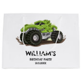 Monster Truck Verjaardagsfeest Minimale Jongens Ve Groot Cadeauzakje (Voorkant)
