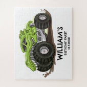 Monster Truck Verjaardagsfeest Minimale Jongens Ve Legpuzzel (Verticaal)