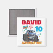 Monster Truck Verjaardagsfeestje Groepsmatching Magneet (Voorkant / Achterkant)