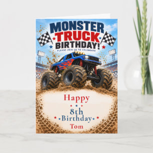 Monster Truck Verjaardagsfeestje Kaart