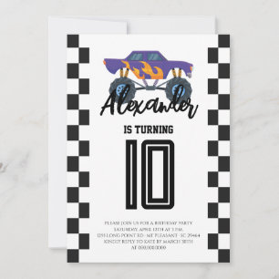Monster Truck Verjaardagsfeestje Kaart