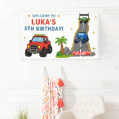 Monster Truck Verjaardagsfeestje Spandoek (Insitu)