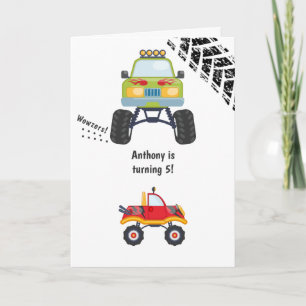 Monster Truck Verjaardagsgroet Kaart