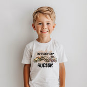 Monster Truck Verjaardagsjongen Naam T-shirt