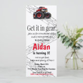 Monster Truck Verjaardagsuitnodiging Kaart (Staand voorkant)