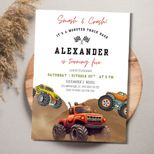 Monster Truck Verjaardagsuitnodiging, Vermorzelen 