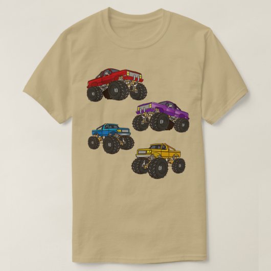 Monster Truck Vier verschillende Monster Trucks T-shirt (Design voorkant)