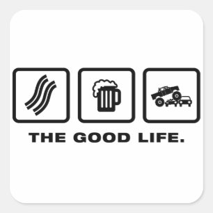 Monster Truck Vierkante Sticker