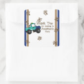 Monster Truck Vierkante Sticker (Tas)