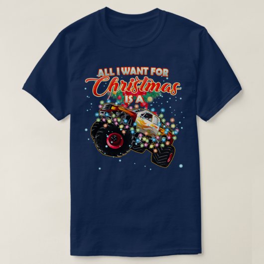 Monster Truck voor Kerstmis T-shirt (Design voorkant)