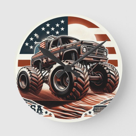 MONSTER TRUCK WANDKLOK (Voorkant)
