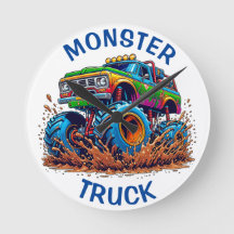 Monster Truck Wandklok