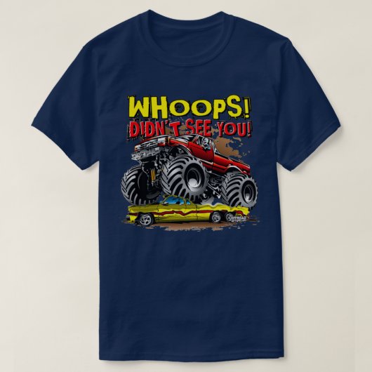 Monster Truck Whoops Red T-shirt (Design voorkant)