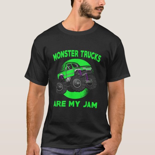  Monster Truck Zijn Mijn Jam Retro Sunset USA T-shirt (Voorkant)