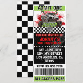 Monster Truck Zombie Uitnodiging (Voorkant / Achterkant)