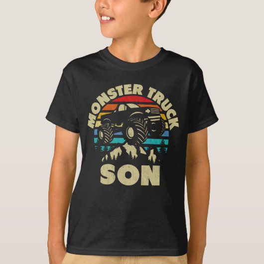 Monster Truck Zoon Matching Familie Monster Truck T-shirt (Voorkant)