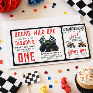 Monster Trucks 1e verjaardagskaart uitnodiging