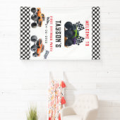 Monster Trucks 1st Birthday Party Banner – Vroom (Insitu)