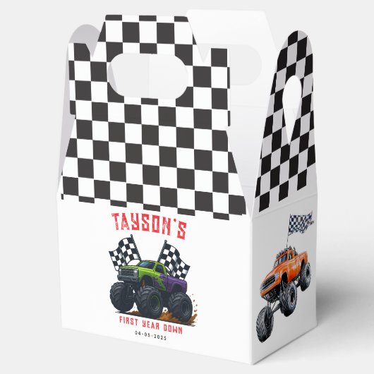 Monster Trucks 1st Birthday Party Bedankdoosjes (Geopend)