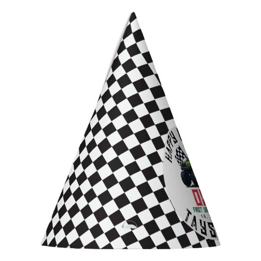 Monster Trucks 1st Birthday Vroom Party Feesthoedjes (Links)