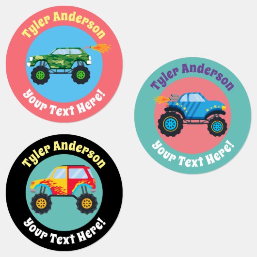 Monster Trucks 2, DIY naam & bericht labels (Groep)