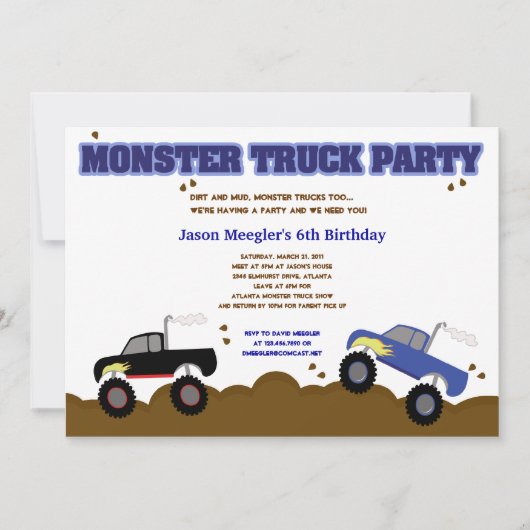 MONSTER TRUCKS 5x7 Kaart (Voorkant)