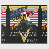 Monster Trucks All American Design Cadeaupapier (Vlak)