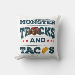 Monster Trucks and Tacos Kussen