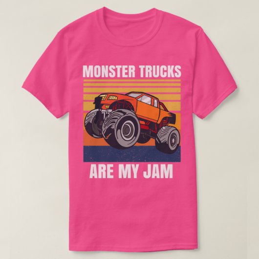 Monster Trucks Are My Jam Big Wheels T-shirt (Design voorkant)
