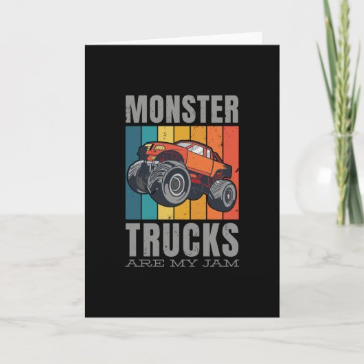 Monster Trucks Are My Jam Fan Quote Kaart (Voorkant)