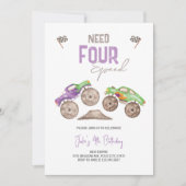 Monster Trucks Bash Verjaardag Uitnodiging elke le (Voorkant)